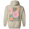 Retro Floral Hoodie, Oversized Sweatshirt, Word On Back , Wildflower Shirt, Trendy Hoodie, Preppy Clothes, Summer Crewneck, Indie Apparel