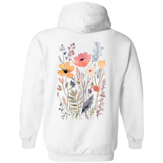 Wildflower Hoodie, Watercolor Wildflower, Pastel color Flower Lover Gift, Wildflower Gift, Wild Flower Gift, Wildflower Lover, Wildflower
