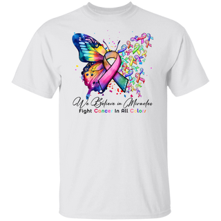 Cancer Warrior Gift, Cancer Survivor Outfit, Family Support T-Shirt, Butterfly Shirt, Cancer Ribbon Graphic Tees, Fight Cancer In All Colors
