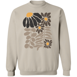 Boho Flower Sweatshirt Unisex Wildflower Sweater Women Floral Minimalist Sweater Flower Print Sweatshirt Woman Gift Oversized Flower Shirt