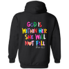 White Signature God Is Within Her She Will Not Fall Hoodie