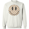 Checker Happy Face Crew Neck Sweatshirt | Fall Sweater | Gift for Her | Gift under 30 | Crewneck | Fall Pullover | Retro Shirt