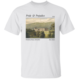 Prejudice Shirt. Pemberley House Shirt. Mr. Darcy And Elizabeth Bennet Shirt. Jane Austen Shirt. Book Lover Shirt. Classic Books.
