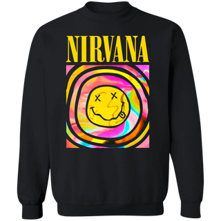 nirvana black smiled face Sweatshirt
