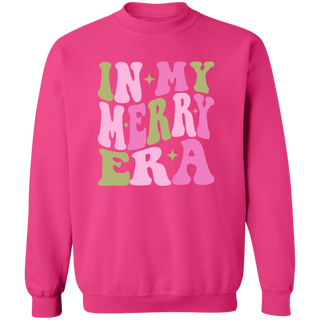 Heliconia Retro Christmas Sweatshirt, Funny Christmas Shirt, In My Merry Era, Vintage Christmas Sweater, Christmas Sweatshirts for Women, Gift for Her