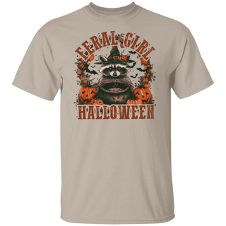 Feral Girl Halloween Tshirt,Halloween Designs,Funny Halloween Girl Shirt