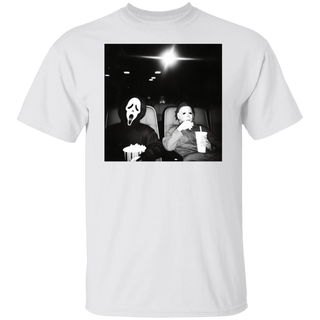 90's Halloween Ghostface Scream Michael Myer Movie Theatre Funny Unisex Short Sleeve Tee