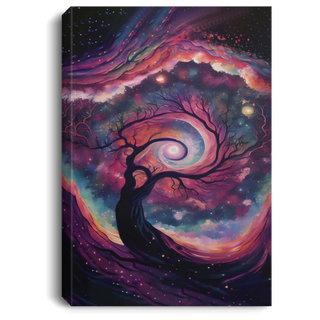 Whimsical and Mysterious Art,Canvas Print, Wisteria Tree, Psychedelic / Trippy Painting