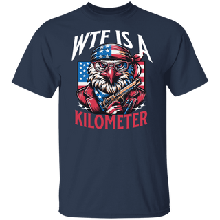 What Is A Kilometer Shirt, July Fourth USA Meme T Shirt, Cringey USA Flag Bald Eagle, Unisex T-Shirt