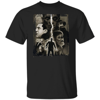 Classic Movie Monsters T-Shirt, Horror Tee, Goth Shirt, Alt Clothing, Dracula, Franken Stein, The Wolfman, Unisex, Gothic