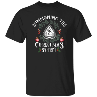 Summoning The Christmas Spirit Shirt, Funny Creepmus Shirt, Retro Holiday Crewneck Shirt, Goth X-Mas Shirt, Witchy T Shirt
