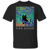 Van Gogh Cat Shirt, Van Gogh Irises Cat Tshirt, Black Cat Tee, Funny Cat Shirt, Flowers Shirt, Ladies Shirts, Funny Gift Idea