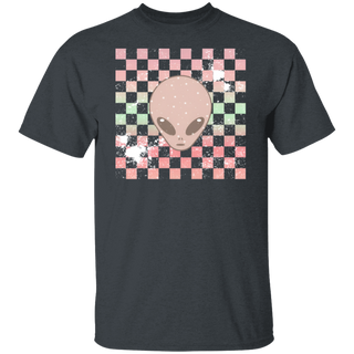 Vintage Aliens Ufo Shirts,Funny Alien Checkered T Shirt,Retro Alien Space Graphic Tees For Women,Nature Adventure Hiking Camping Sweatshirts