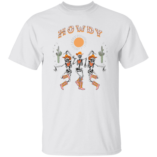 Howdy TShirt Western Graphic Tee Cute Country Shirts Western Clothes Trendy Clothes Oversized Tshirt Dancing Skeleton Shirt