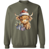 Christmas Highland Cow Sweatshirt, Cute Cow Christmas Sweatshirt, Christmas Crewneck Cow Sweater, Farm Christmas Shirt, Gift For Christmas