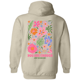 You Are Enough Sweatshirt or Hoodie, Flower Market Beach Oversized Hoodie, Trendy Hoodie, Tumblr Hoodie, Aesthetic Hoodie, Perfect gift