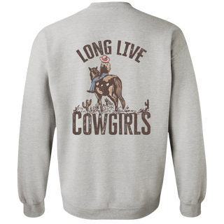 Long Live Cowgirls Sweatshirt, Distressed Back Design, Cowgirl Aesthetic, Trendy Crewneck, Country Sweatshirt, Country Girl, Gift for her
