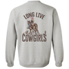 Long Live Cowgirls Sweatshirt, Distressed Back Design, Cowgirl Aesthetic, Trendy Crewneck, Country Sweatshirt, Country Girl, Gift for her