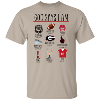 God Says I Am Tee, Bulldogs Shirt, God Says I Am Shirt, Football Season, Gameday Shirt