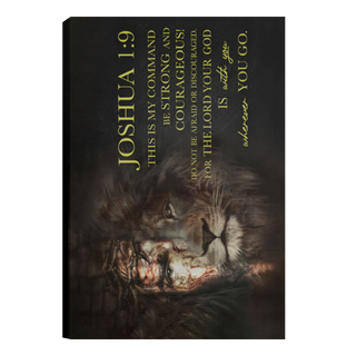 Half Jesus Half Lion Canvas .75in Frame