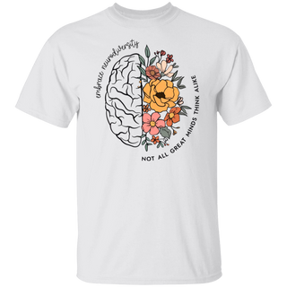 Teacher Tshirt, Not All Great Minds Think Alike, Autis Awareness, Neurodiversity Inclusion, SPED Teacher Flower Brain Shirt