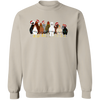Christmas Chickens Sweatshirt, Cute Chicken Farm Animals Holiday Shirt, Trendy Santa Hat Animal Farmer Heiffer Bull Gift Holidays Crewneck