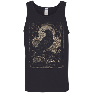 Tarot Card Raven Shirt Occult Mythical Tank Top Vintage Muscle Tee Gothic Mystical Crow Witchy Dark Academia Clothing Holiday Aesthetic