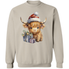 Christmas Highland Cow Sweatshirt, Cute Cow Christmas Sweatshirt, Christmas Crewneck Cow Sweater, Farm Christmas Shirt, Gift For Christmas