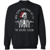 Dead Inside But It's The Holiday Season Sweatshirt, Funny Ugly Christmas Sweater, Christmas Skeleton Shirt, Womens Cute trendy Christmas tee