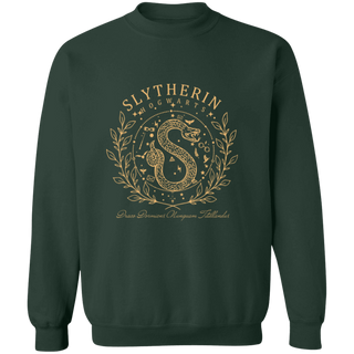 Slytherin(Forest green) G180 Crewneck Pullover Sweatshirt