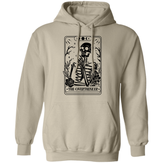 The Overthinker Hoodie, Tarot Card Hoodie, Skeleton Hoodie, Skull Tarot Hoodie ,Thinking Skull, Overthink Skull, Tarot Skull Thinking Hoodie