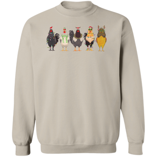 Chicken Christmas Lights Sweatshirt, Farm Animal Christmas Shirt, Funny Chicken Lover Sweater, Christmas Chicken Crewneck, Christmas Lights