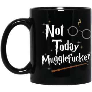 Wizard Gift for Wizarding Fans Not Today Mugglefu*ker Funny Coffee Mug Cute Full Color Christmas Birthday Present for Harry Fans Men Women
