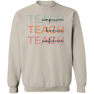 Cute Teach Sweatshirt, Compassion Kindness Confidence Teacher Sweatshirt, Teacher Appreciation Gifts, Group Teacher Sweatshirt, New Teacher