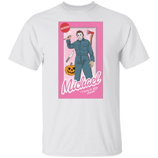 Michael Doll Tshirt, Horror Movie Doll Tshirt, Funny Halloween Graphic Tee, Pink Spooky Shirt, Retro Aesthetic, Scary Characters