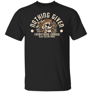 Blue Collar T-Shirt | Blue Collar Hardhat Skull | Support The Trades | Tradesmen Shirt | Construction Worker | Drywall | Electrician