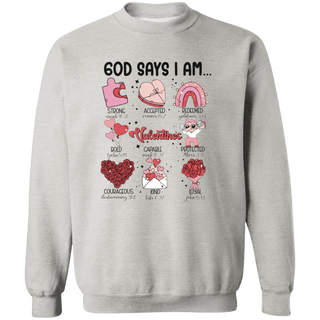 60D say I Am Valentine Sweatshirt Funny Valentines
