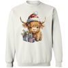 Christmas Highland Cow Sweatshirt, Cute Cow Christmas Sweatshirt, Christmas Crewneck Cow Sweater, Farm Christmas Shirt, Gift For Christmas