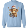 Christmas Highland Cow Sweatshirt, Cute Cow Christmas Sweatshirt, Christmas Crewneck Cow Sweater, Farm Christmas Shirt, Gift For Christmas