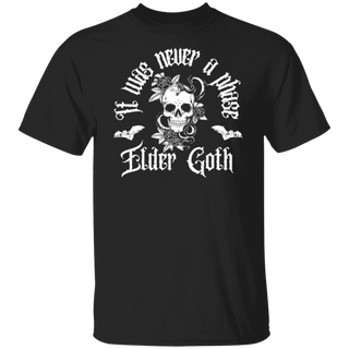 Elder Goth Unisex Short Sleeve Tee, Halloween Shirt | Elder Emo | Skull | Bat | Gothic Style | Witchcraft | Goth Shirt | Gift | Goth Mom Dad