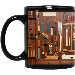 Gift For Carpenter Lover Carpenter Toolbox Set Black Mug