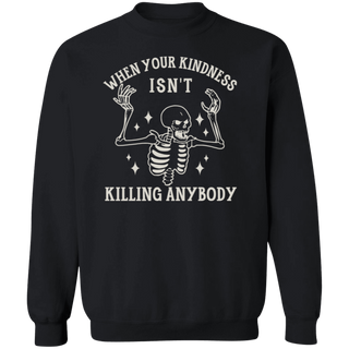 Funny Skeleton Meme Sweatshirt, Oversized Halloween Crewneck Skeleton Shirt, Trick-or-Treat Party Shirt, Spooky Halloween T-Shirt Mom Gift