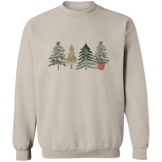 Watercolor Christmas tree Sweatshirt, Christmas Sweatshirt, Gift Idea, minimal Christmas Sweater, Christmas Gift, holiday apparel