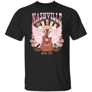 Nashville, Country Music, Guitar, Retro TShirt, Boho, Oversized Vintage Style Tee, Retro Country Western Music Lover Gift