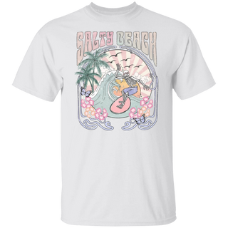 Salty Beach Coconut Girl Cute Summer Tops Trendy Beach Shirt Ocean Beach Surf Skeleton Oversized Beachy Tee Always Salty Y2K Beachy Tee