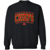 Karma is the guy on the Chiefs Sweatshirt