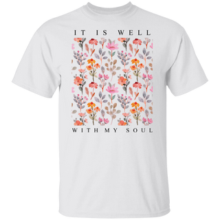 It Is Well With My Soul Christian T-Shirt, Christian Shirts, Vintage Floral Christian Shirt, Christian Gifts, Jesus Apparel