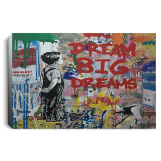 Banksy Artwork, Wall Art, Office Decor, Dream Big Graffiti, Living Room Wall Art, Graffiti Boy Poster, Wall Art Personalized Gift