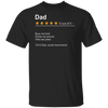 Dad Review T-Shirt For Men, Best Dad T-Shirt, Daddy T-Shirt, Fathers Day Gifts, Funny Dad Tshirt, Baby Announcement Gift For Daddy, Dada Tee