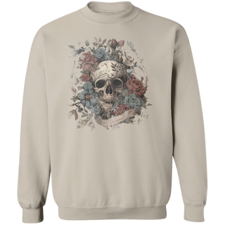Skeleton Shirts Rock n Roll Skull Roses Long Sleeve Tshirt Vintage Skull Oversized Shirt Gothic Tattoo Design Rocker Long Sleeved Cotton Top